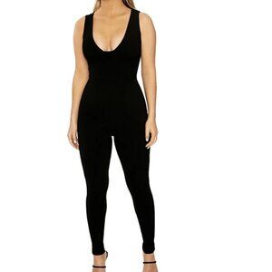 Naked Wardrobe  Ribbed Bustier Jumpsuit